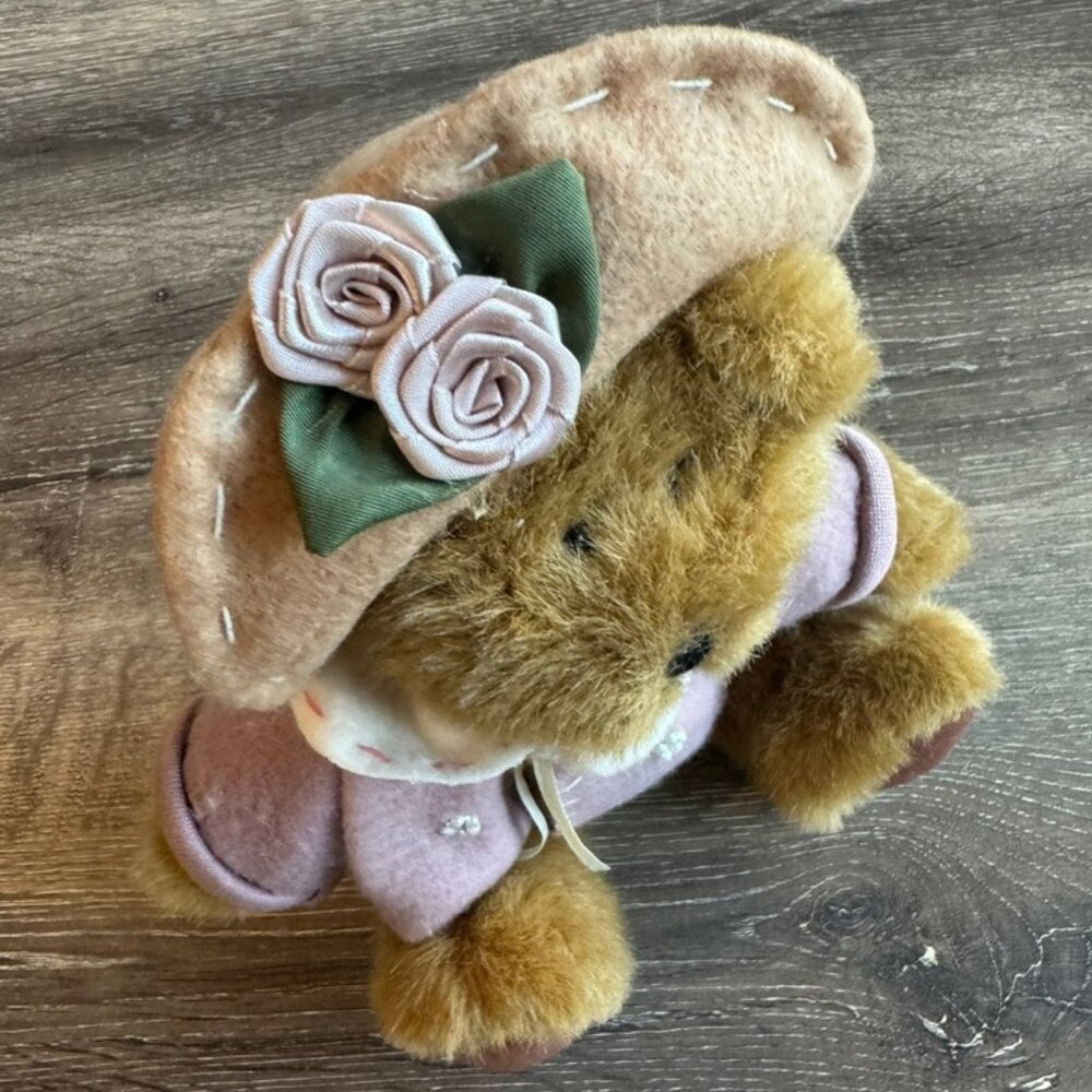Victorian Russ Berrie Plush Stuffed Teddy Bear with Hat & Coat. - Picture 4 of 5